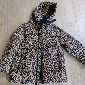GAP leopard puffer coat